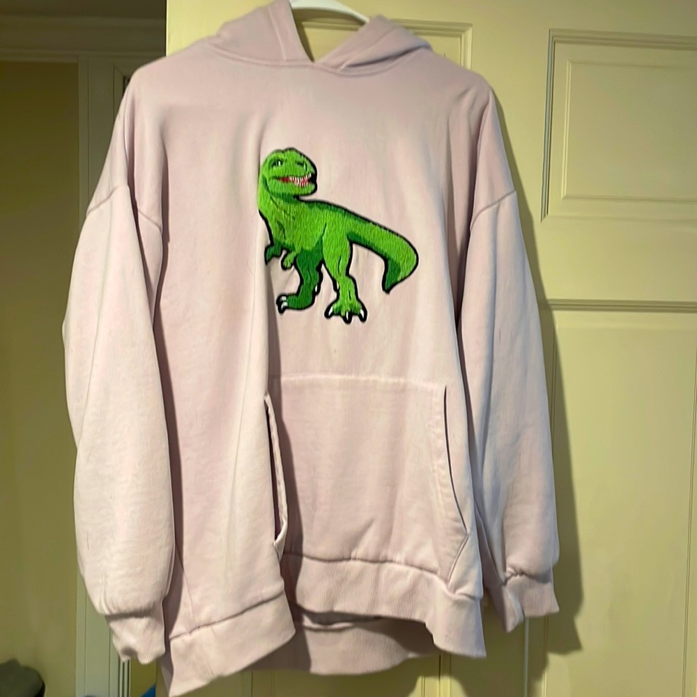 Forever 21 embroidered patch dinosaur hoodie